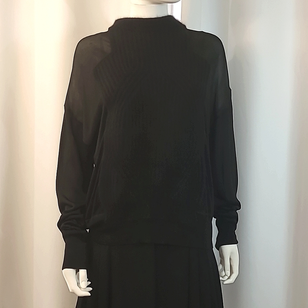 Alexander Wang Sheer Sleeve Wool Sweater